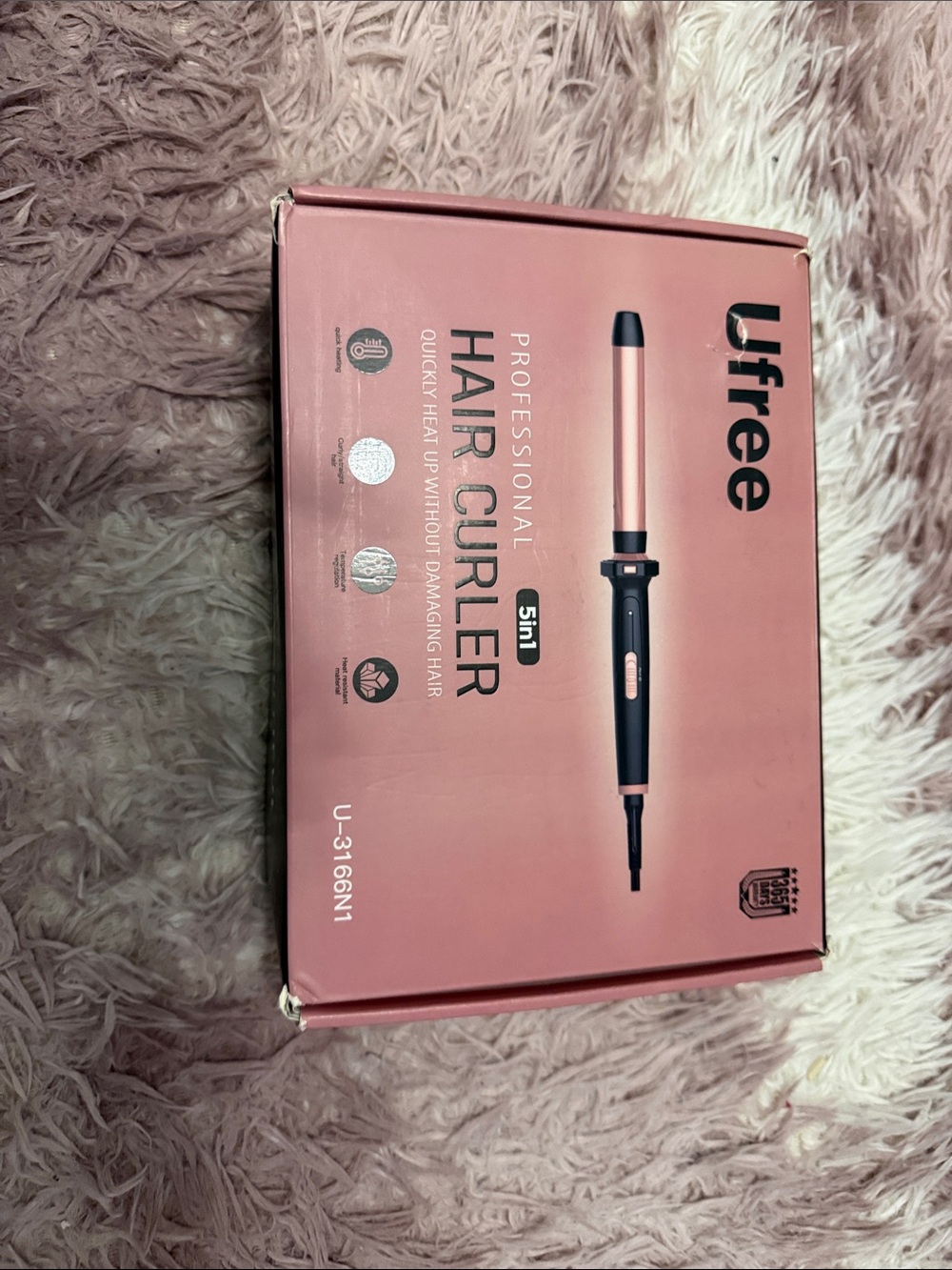 Ufree Professional 5in1 Hair Curler - Pink and Black
